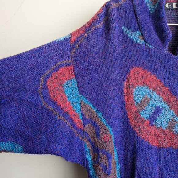 P.G.E. Vintage paisley mohair wool blend long cardigan - Picture 6 of 12